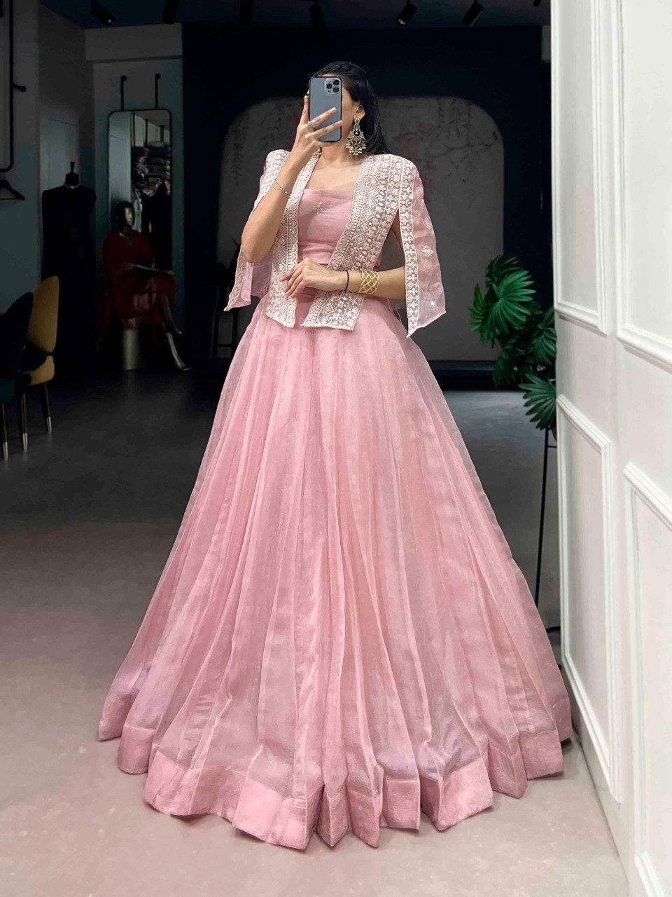 RangBhoomi Wedding Collection 2026 - Elegant Allnen Crush Lehenga Set with Sequins and Thread Embroidery