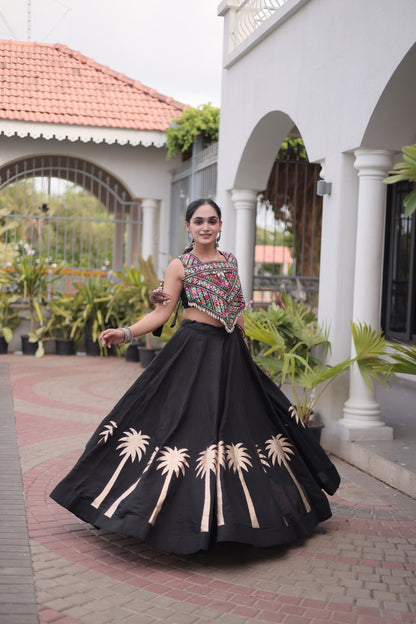 RangBhoomi Navratri Lehenga Choli Collection 2026 — Roman Fabric with Kutchi Embroidery