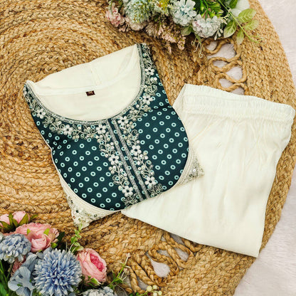 Premium Embroidered Roman Silk Cord Set