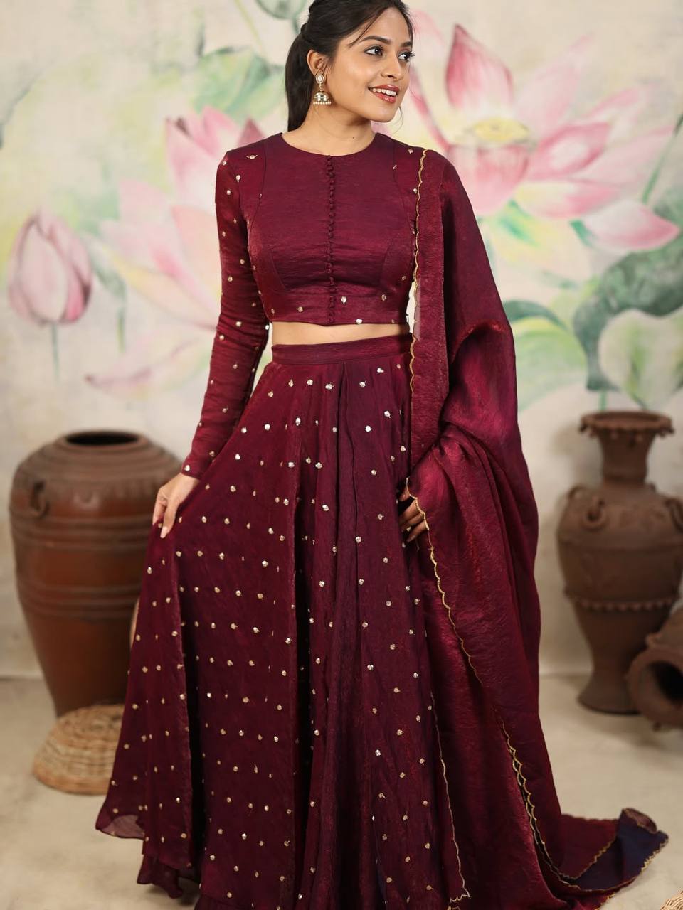 New Arrival: Top Trending Fully Stitched Soft Space Silk Lehenga with Elegant Sequins Embroidery and Beautifully Stitched Blouse – Perfect Blend of Traditional Charm and Modern Fashion
