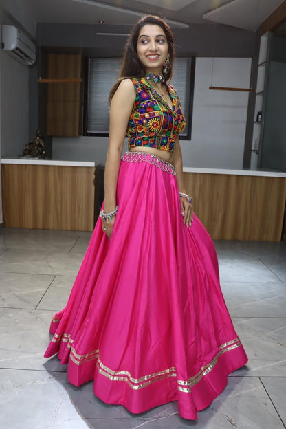 Ethnic Women's Rayon Cotton Lehenga Set – Elegant Traditional Festival Wear