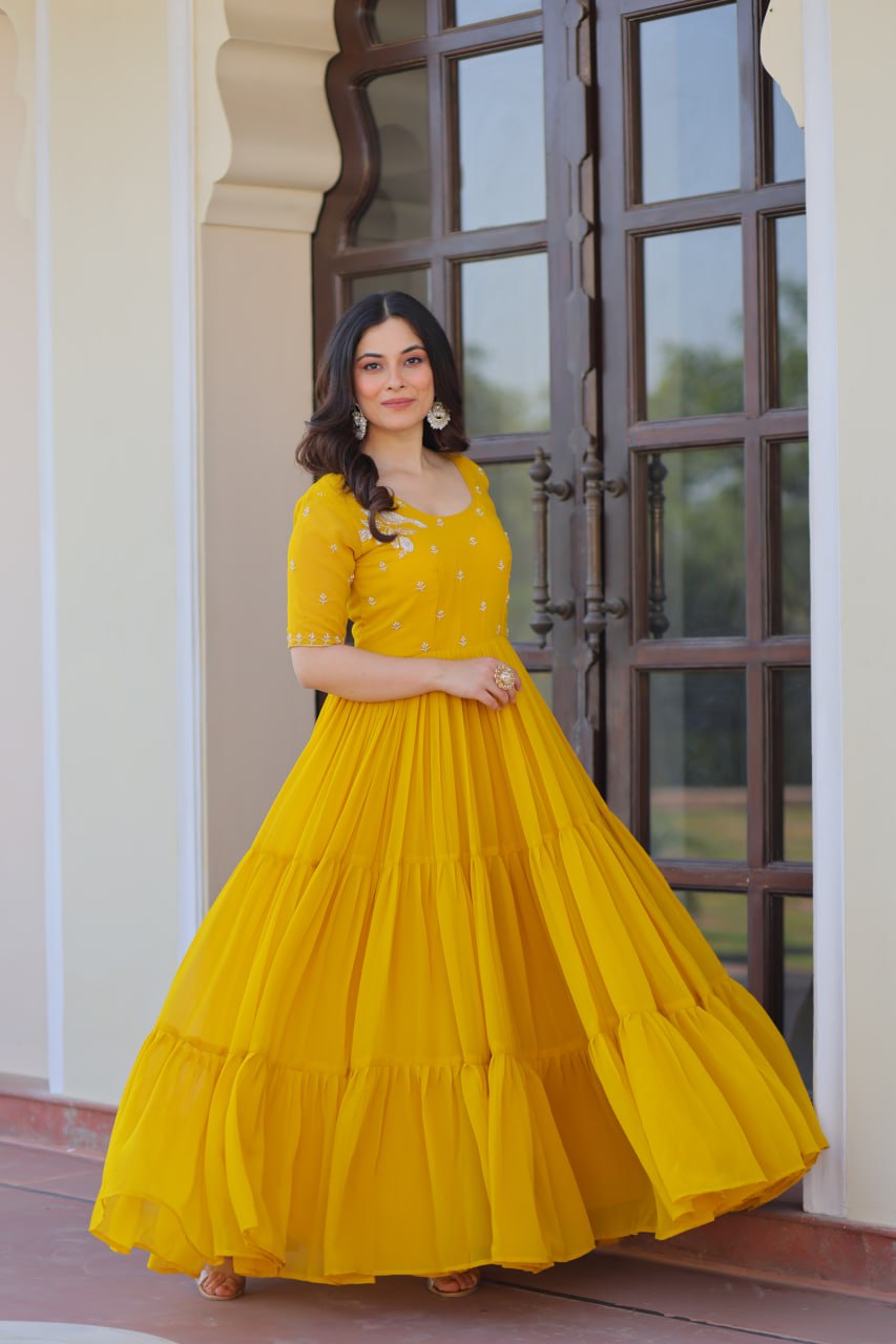 Elegant Readymade Gown - Designer Collection