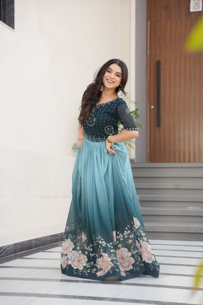 Exquisite Floral Gown