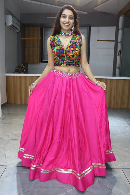 Ethnic Women's Rayon Cotton Lehenga Set – Elegant Traditional Festival Wear