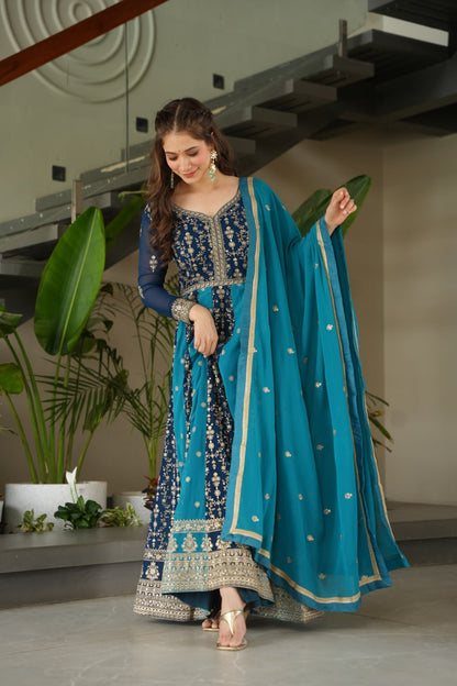 Designer Gown-Dupatta Collection | Zari & Sequin Embroidery