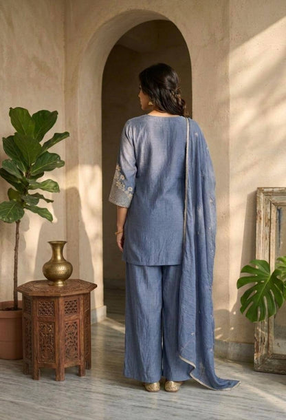 RangBhoomi Designer Wear Festival Special Collection – Elegant Woman’s Ethnic Ensemble with Embroidered Rangoli Crush Fabric