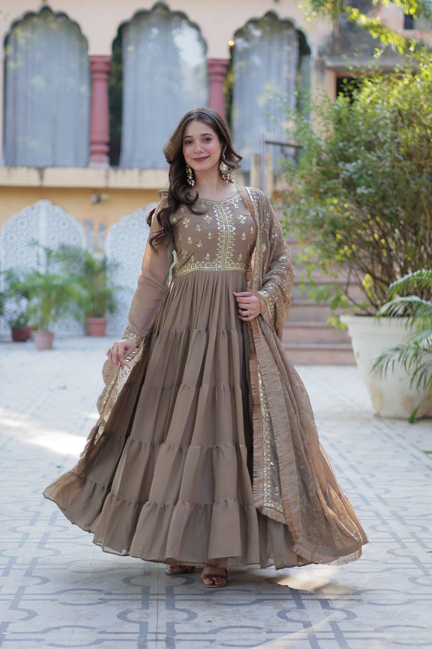 Full Flair Gown: Indian Wedding & Party Wear