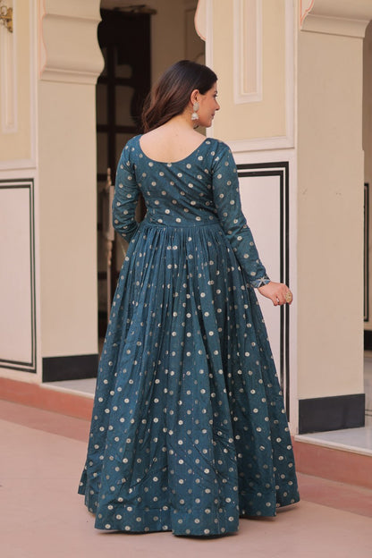Position Print Choli Design Gown | Indian Ethnic Party Wear