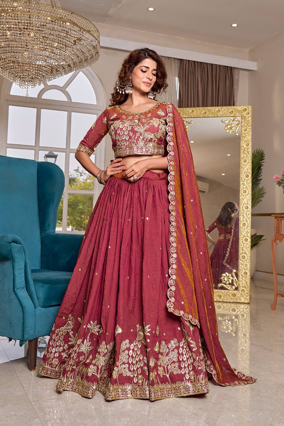 RangBhoomi Exclusive Wedding Collection Elegant Embroidered Lehenga Choli Set