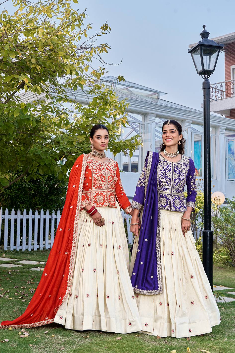 RangBhoomi Elegant Festival Lehenga Choli Set with Heavy Embroidery & Pure Silk Fabric