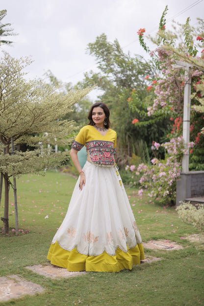RangBhoomi Navratri Lehenga Choli Collection 2026 — Lotus Mirror Embroidered Set