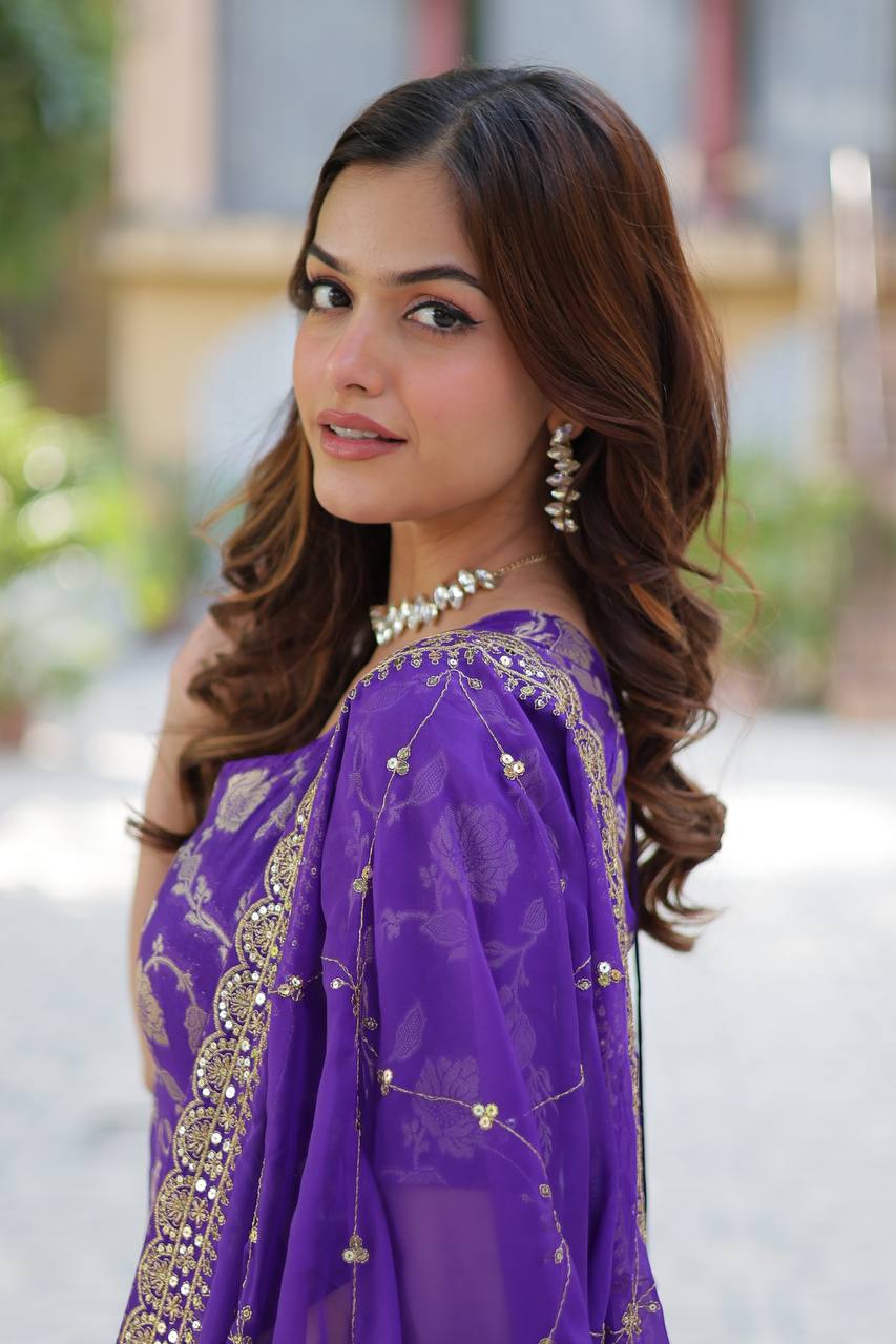 Exquisite Designer Ready-Made Gharara Suit