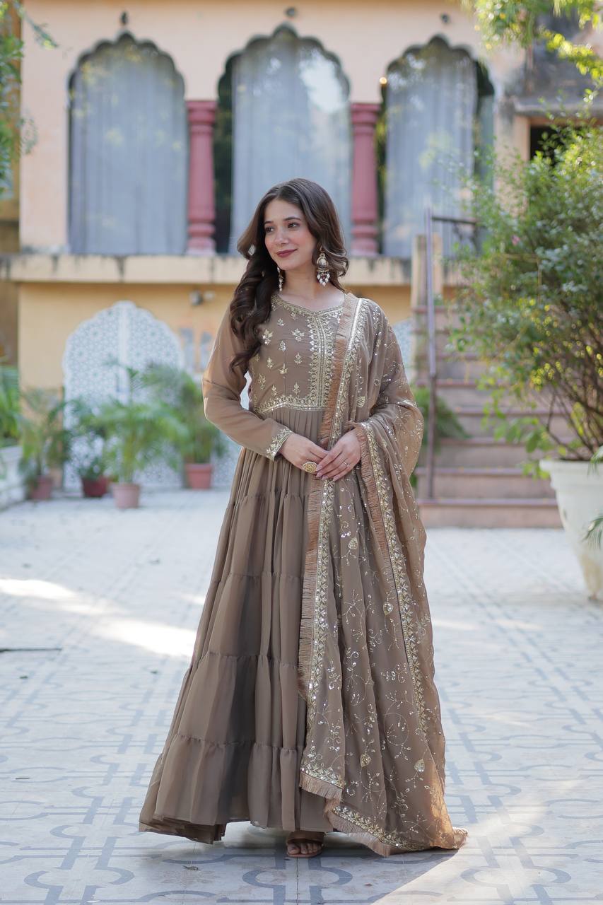 Full Flair Gown: Indian Wedding & Party Wear