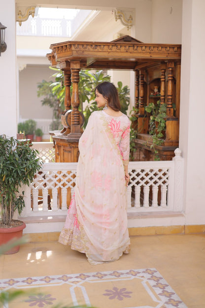 Elegant Premium Ready-to-Wear Gown with Matching Dupatta Set