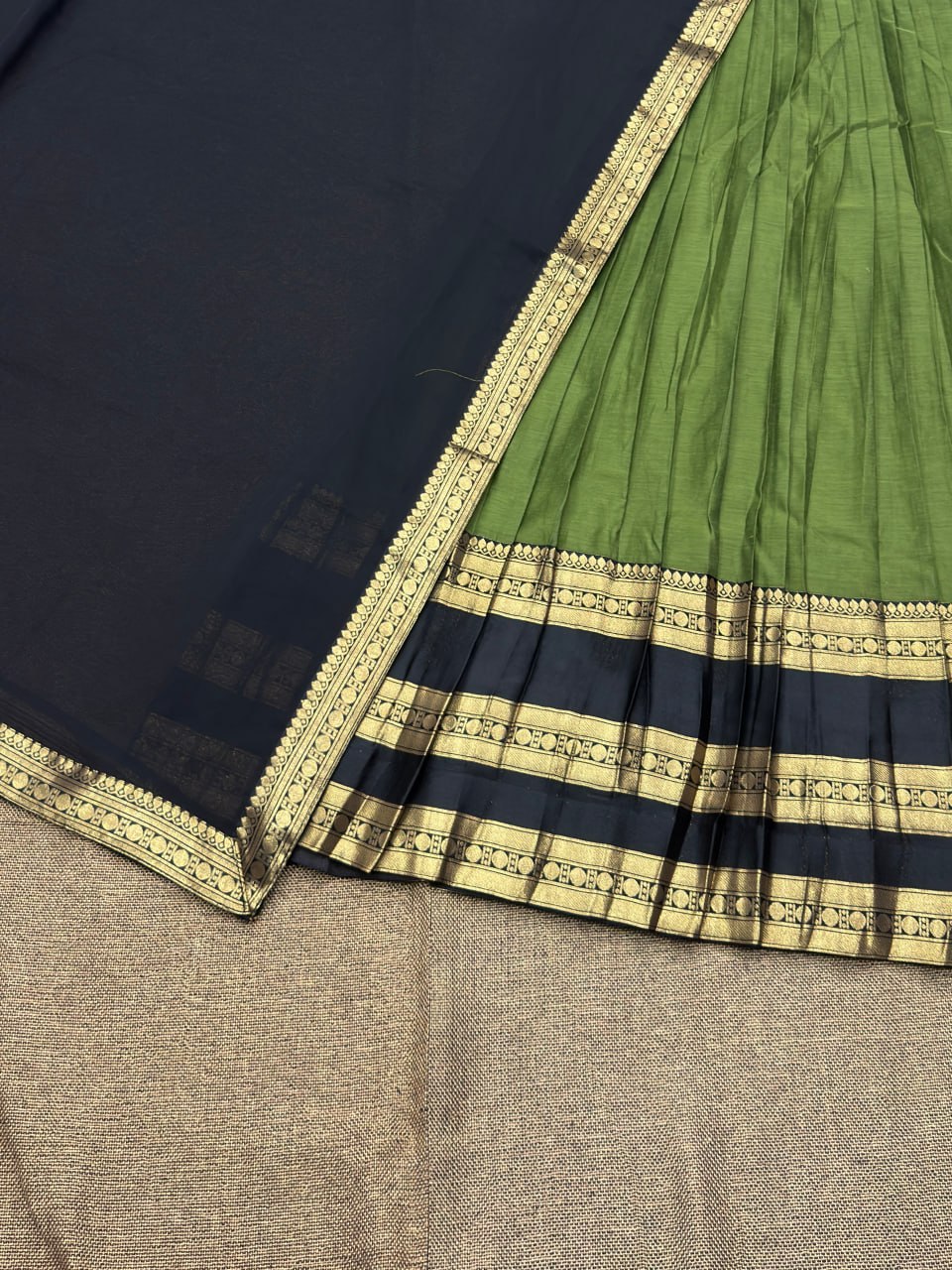 RangBhoomi Elegant South Indian Kanjivaram Silk Lehenga Ensemble with Zari Weaving and Georgette Dupatta