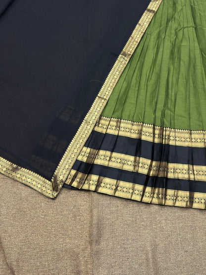 RangBhoomi Elegant South Indian Kanjivaram Silk Lehenga Ensemble with Zari Weaving and Georgette Dupatta