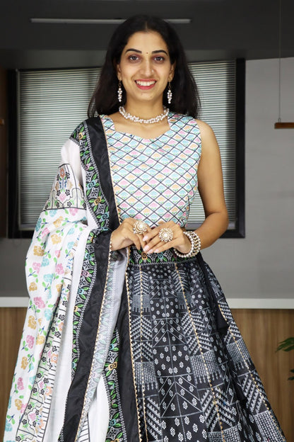 RangBhoomi Exclusive Printed Lehenga Collection – Vibrant Floral and Geometric Ethnic Wear