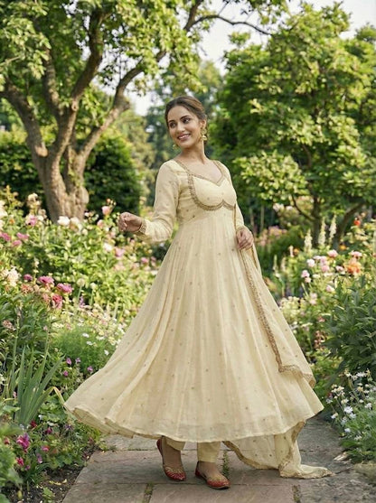 Elegant Party Wear Fendi Satin Gown Set with Dupatta and Pants Featuring 3MM Rembo Sequin and Zari Embroidery