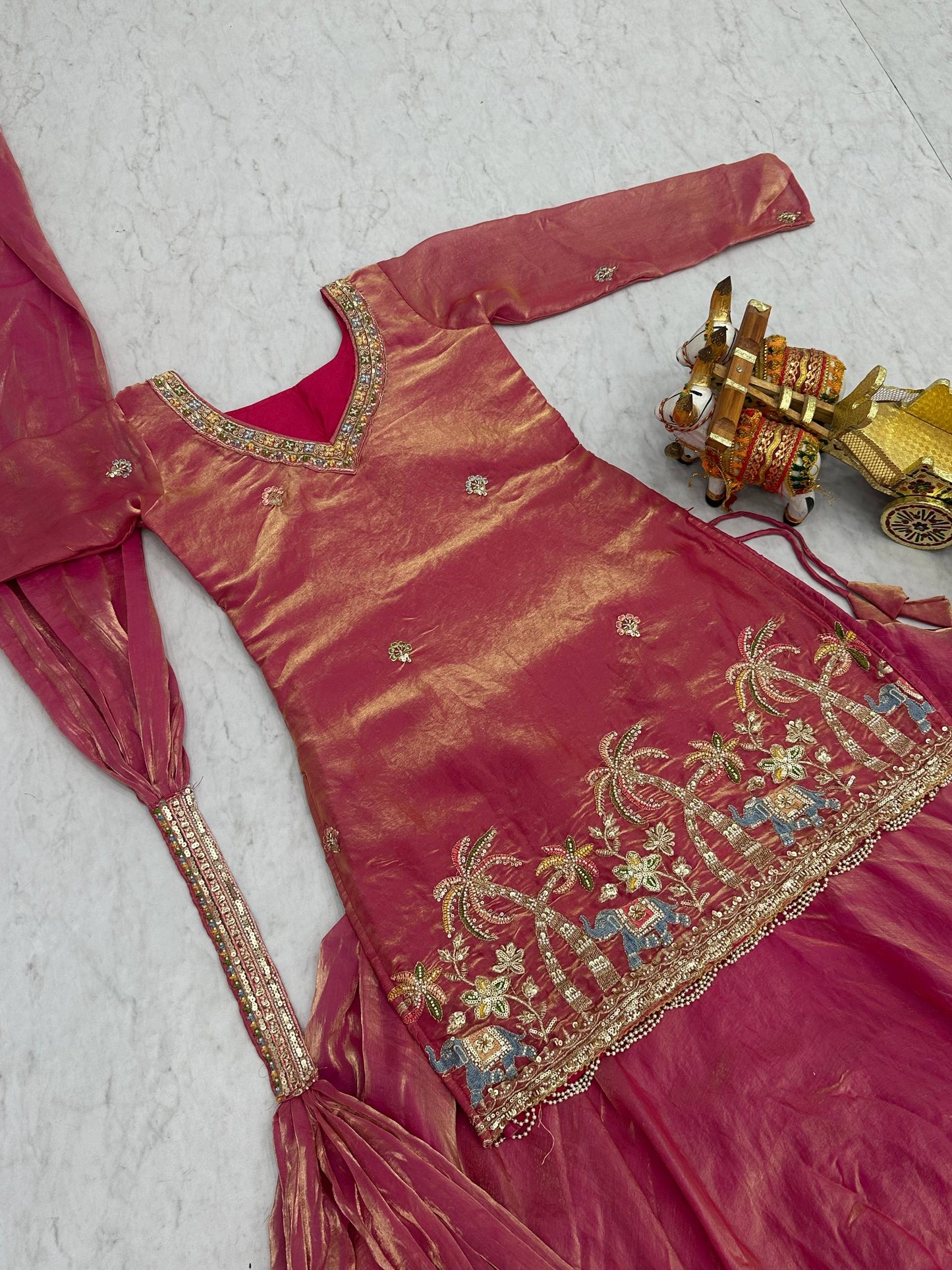 RangBhoomi Exclusive Festival Collection: Elegant Lehenga Choli with Heavy Embroidery