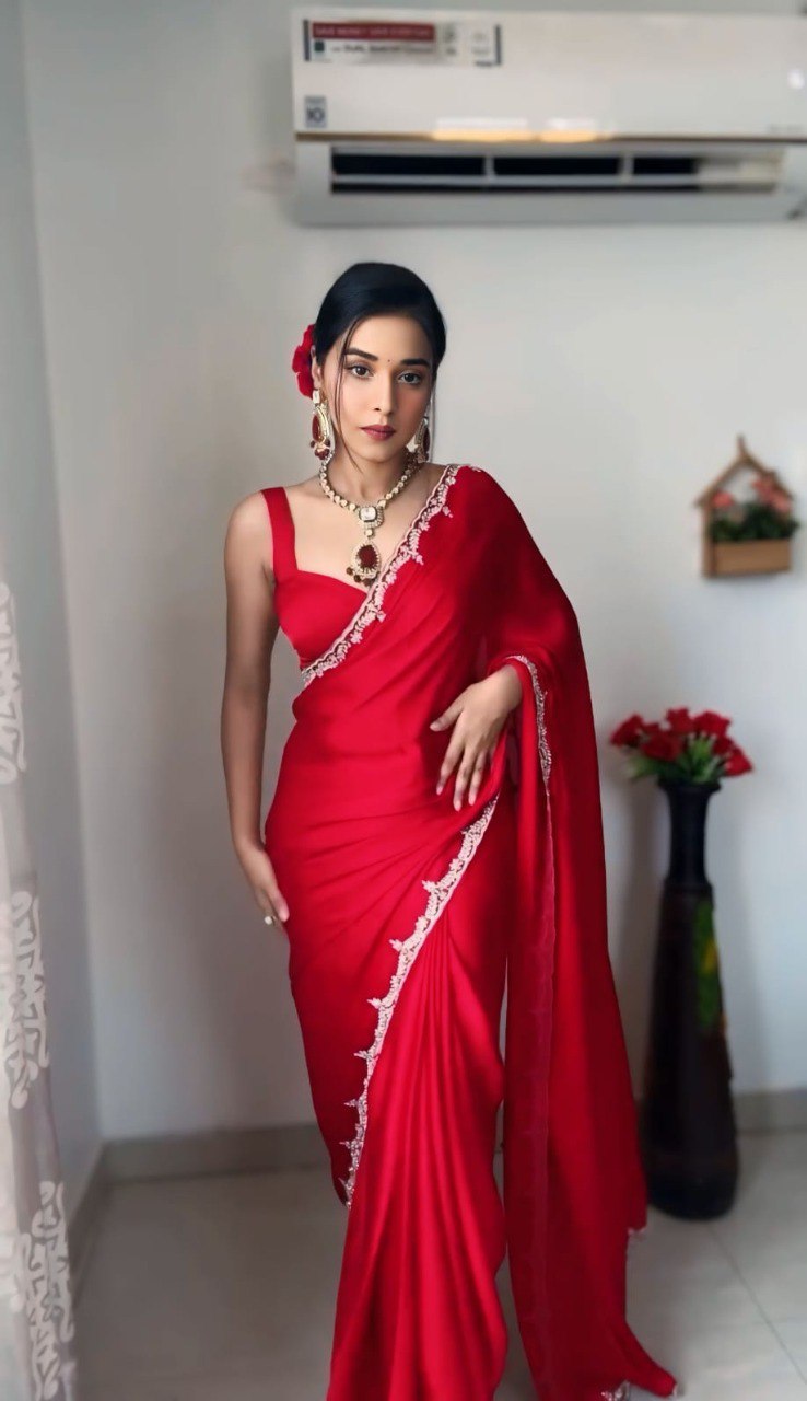 Elegant Ready To Wear Saree - Rangoli Silk
