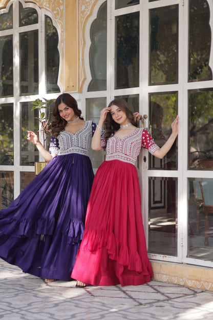 Readymade Lehenga with Embroidered Slit Kurti – Luxe Star Georgette