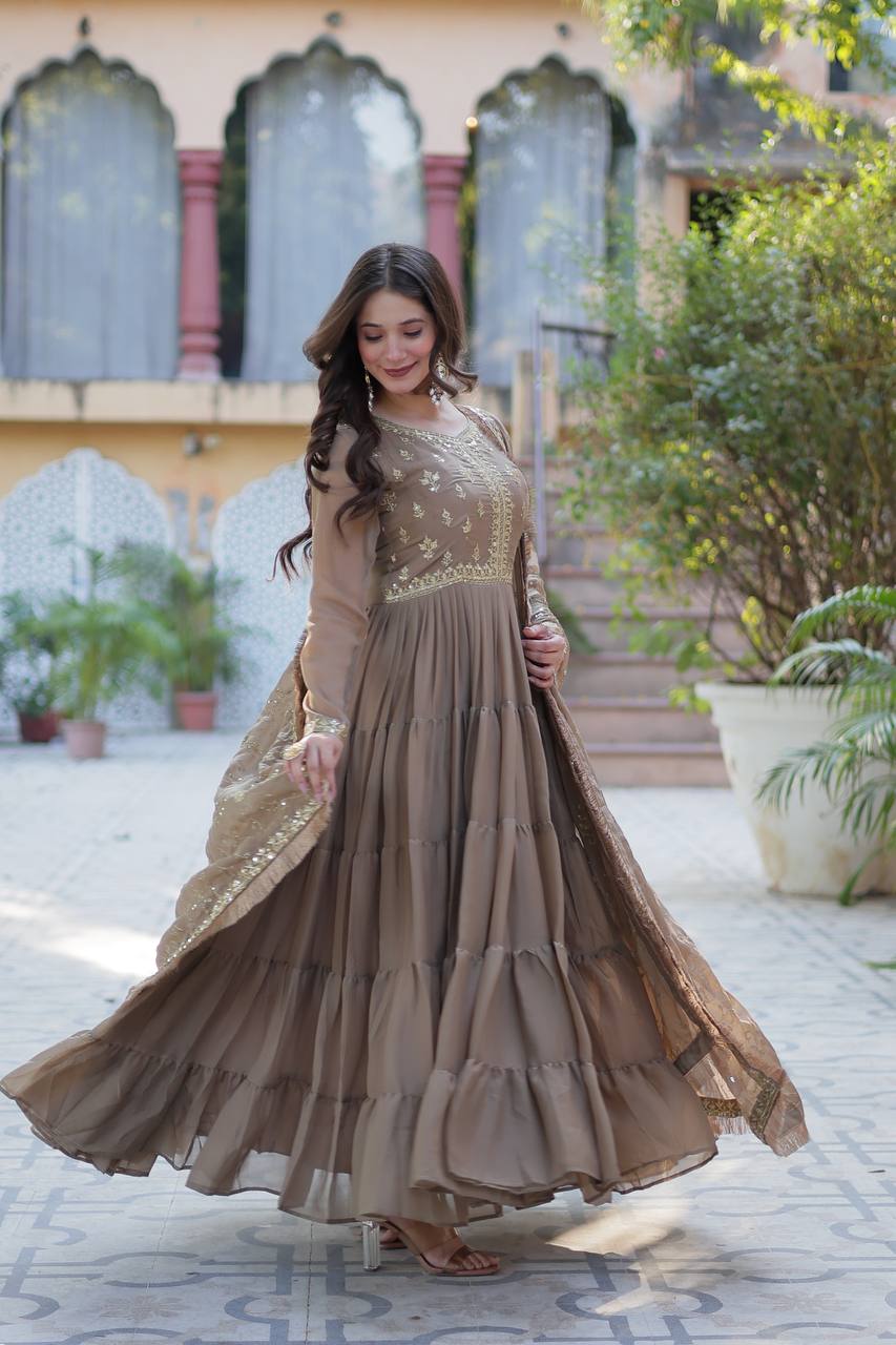 Full Flair Gown: Indian Wedding & Party Wear