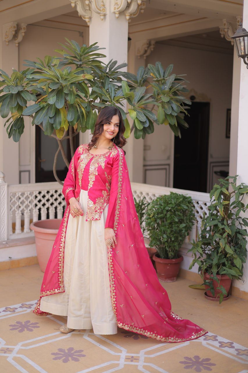 Elegant Gown and Dupatta Set Collection 2026 by RangBhoomi