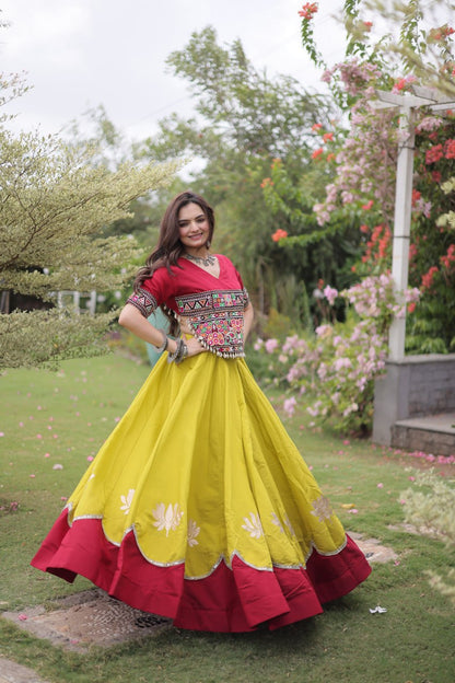 RangBhoomi Navratri Lehenga Choli Collection 2026 — Lotus Mirror Embroidered Set