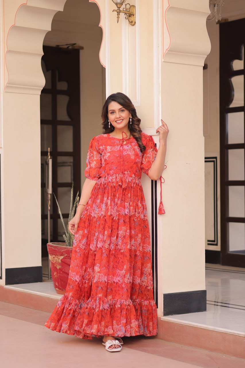 Printed Gown
