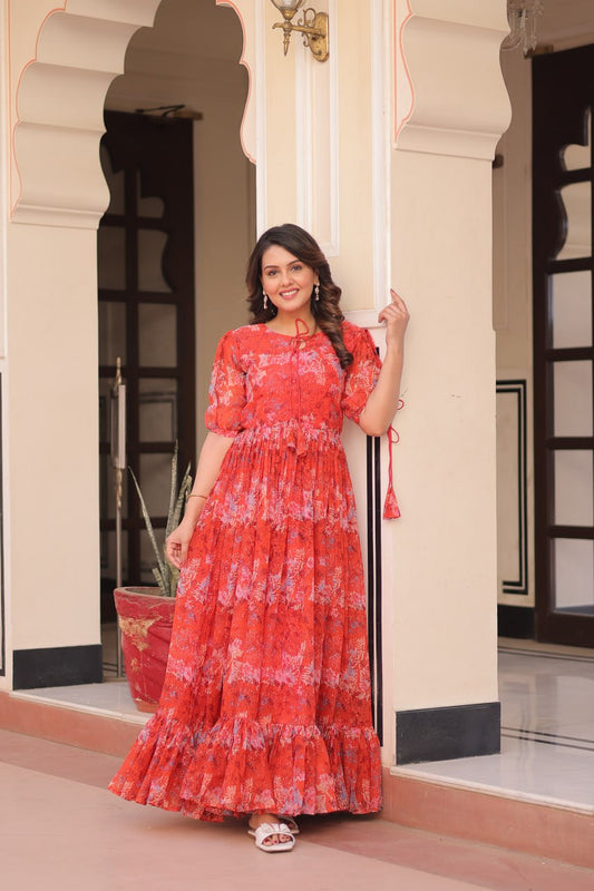 Printed Gown