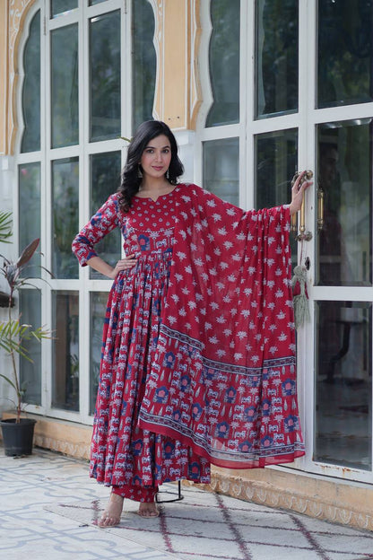 Premium Ready-Made Kurti with Pant & Dupatta Set