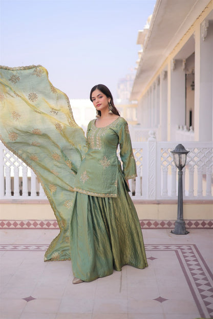 RangBhoomi Premium Designer Ready-to-Wear Top, Sharara, and Dupatta Collection 2026