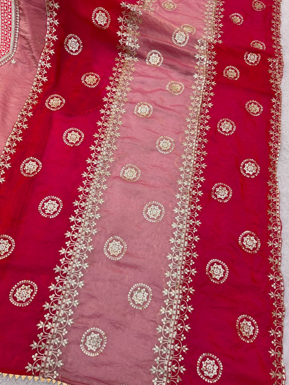 Women's Ethnic Wear: Elegant Embroidered Fendy Silk Suit Set with Dupatta, Fully Stitched and Ready to Wear