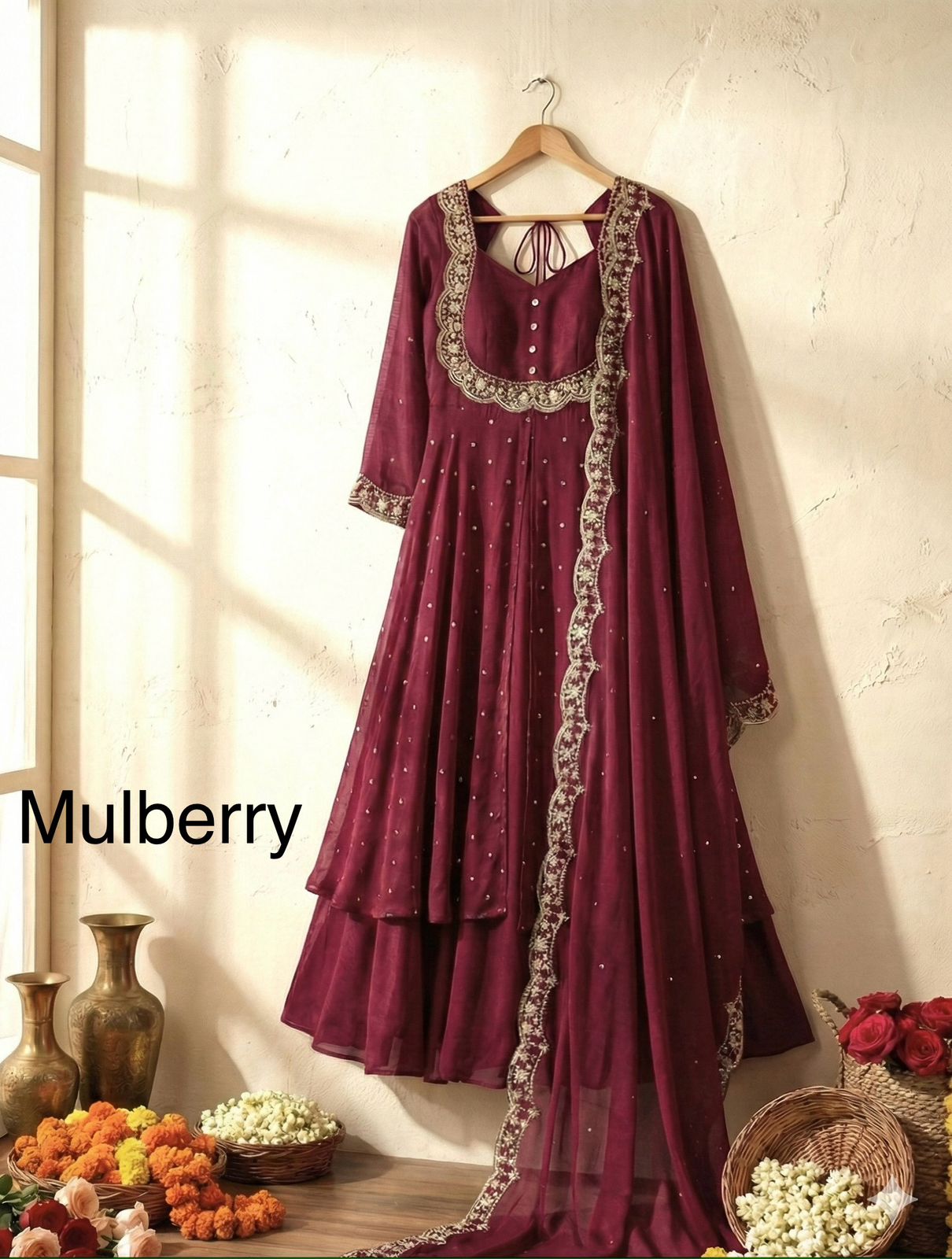 Elegant Skirt and Cape Ensemble for Modern and Traditional Fashion