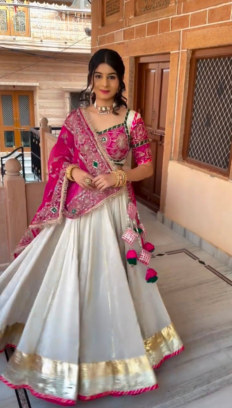 RangBhoomi Elegant Navratri Special Lehenga Choli Set with Heavy Embroidery and Premium Fabrics