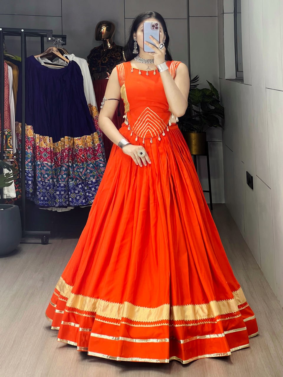 RangBhoomi Ethnic Women Lehenga with Fancy Top — Festive Navratri & Dandiya Set