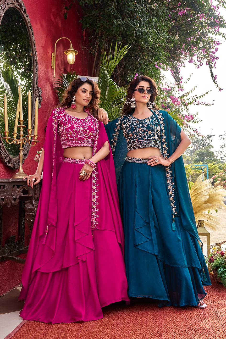 Exclusive New Wedding Lehenga Choli Set in Pure Vichitra Silk with Elegant Heavy Embroidery and Complete Stitching