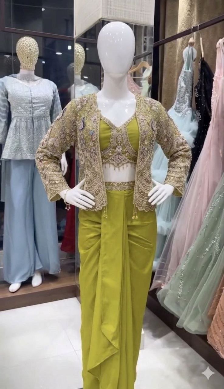 Trendy Party Wear Satin Lehenga with Embroidered Belt and Stylish Net Koti
