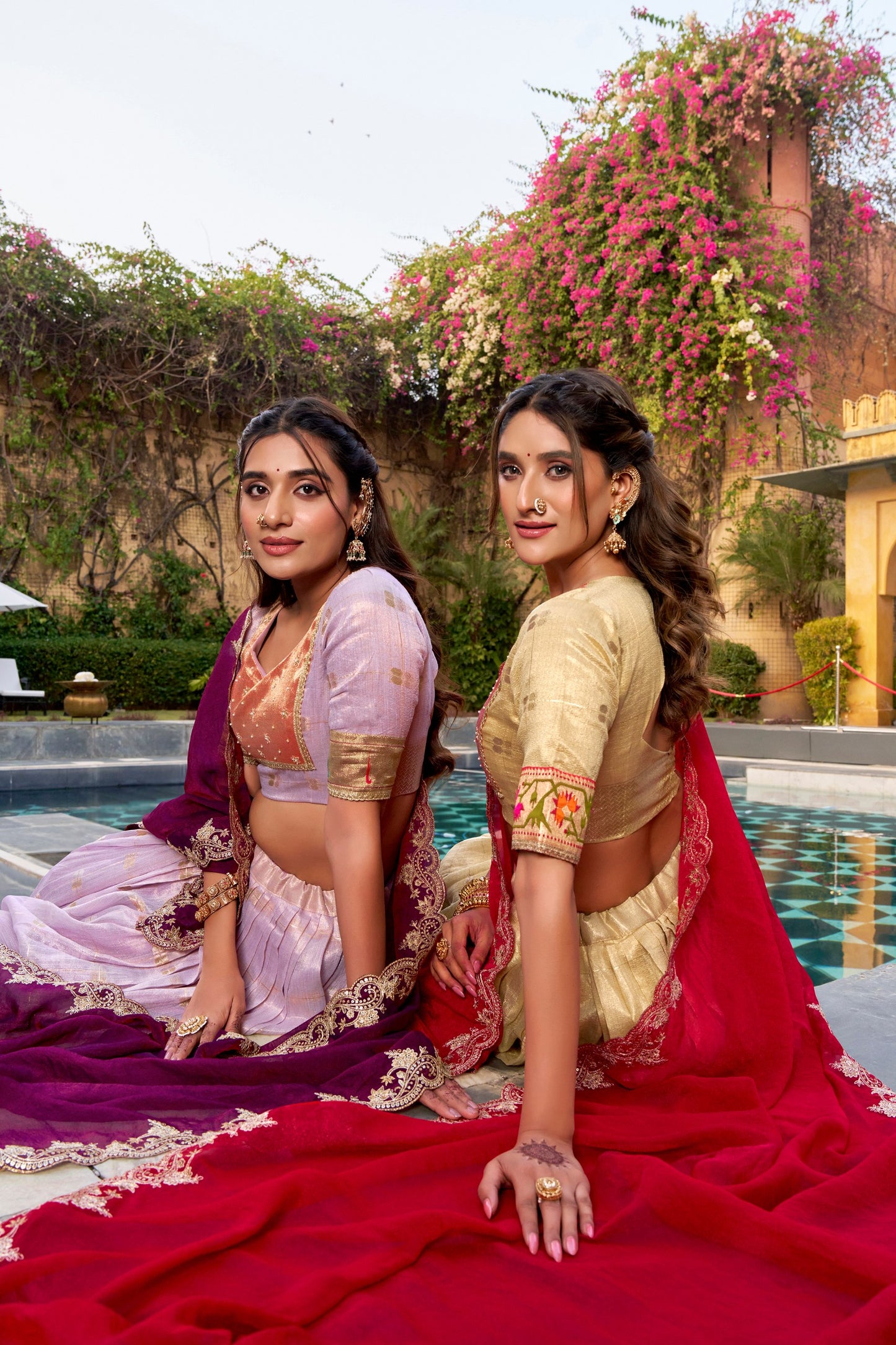 Elegant Woven Grace Lehenga with Royal Paithani Borders and Intricate Embroidery