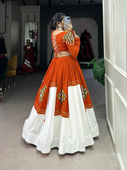 RangBhoomi Navratri Collection 2026 - Rayon Lehenga with Gamthi Patch & Gota Patti