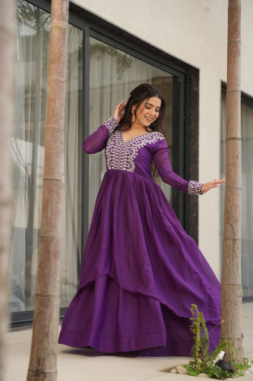 Double Flair Gown - Designer Gown Collection