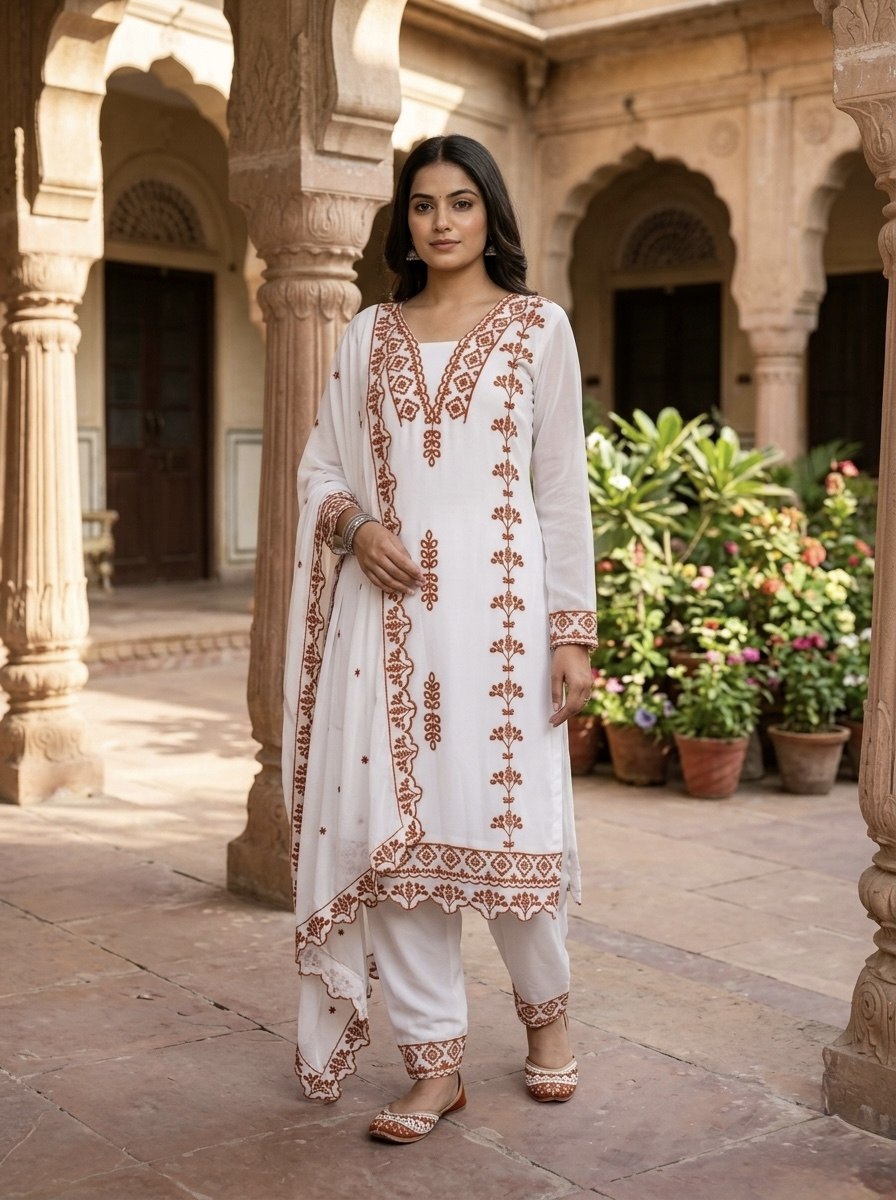 RangBhoomi Premium Ready-to-Wear Top, Bottom, and Dupatta Collection 2026 – Elegant 3-Piece Set
