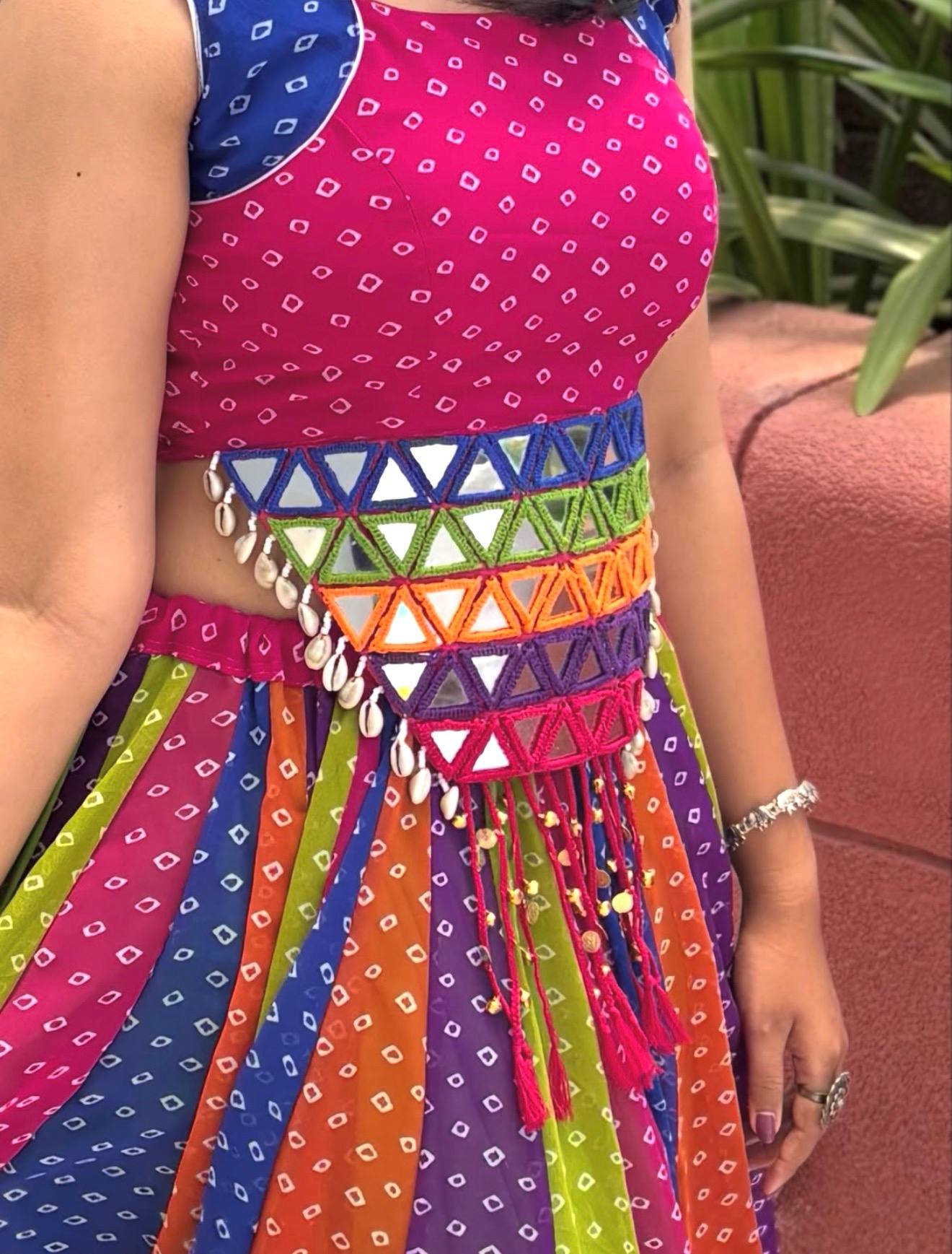 RangBhoomi Navratri Special Big Flair Lehenga Choli – Georgette & Cotton Blend