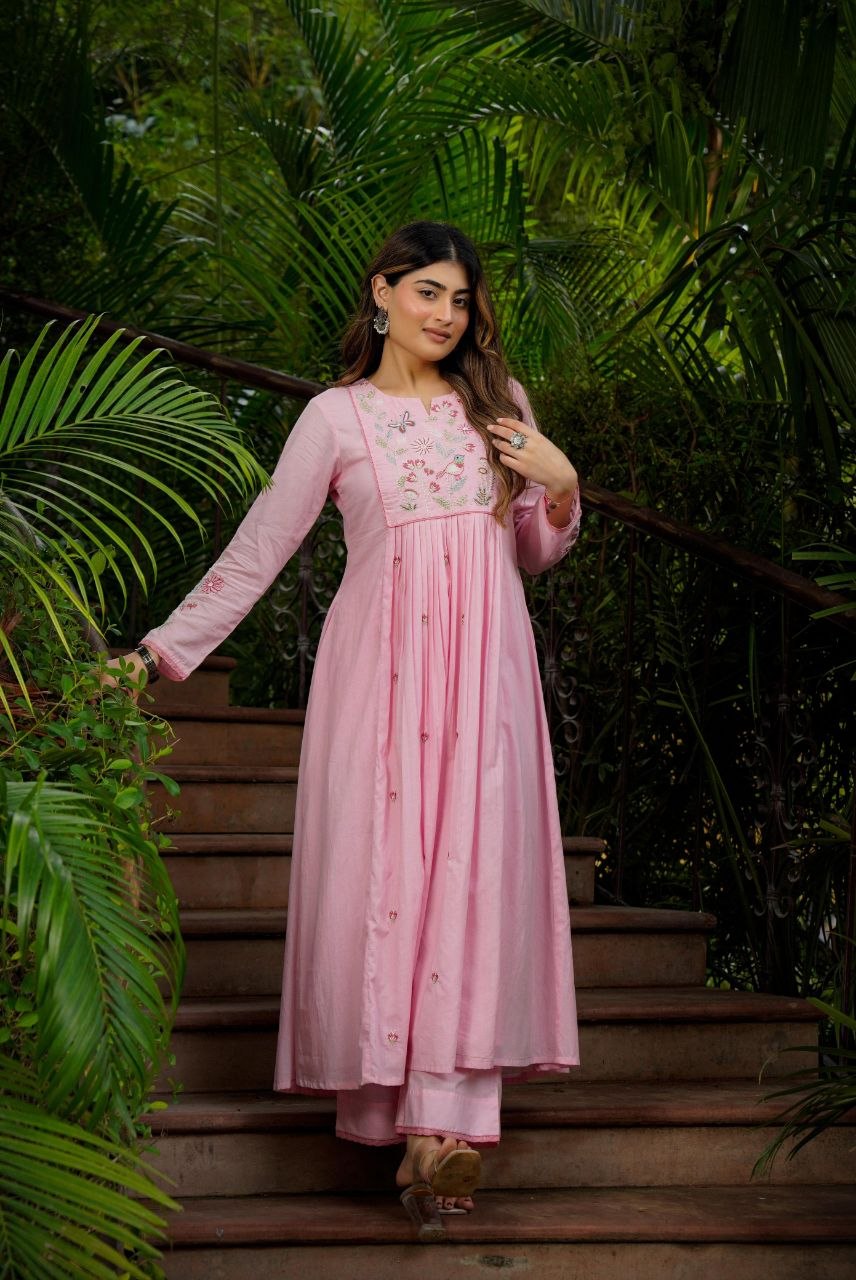 RangBhoomi Elegant Festival Special 3-Piece Chanderi Silk Set with Gorgeous Embroidery and Dupatta