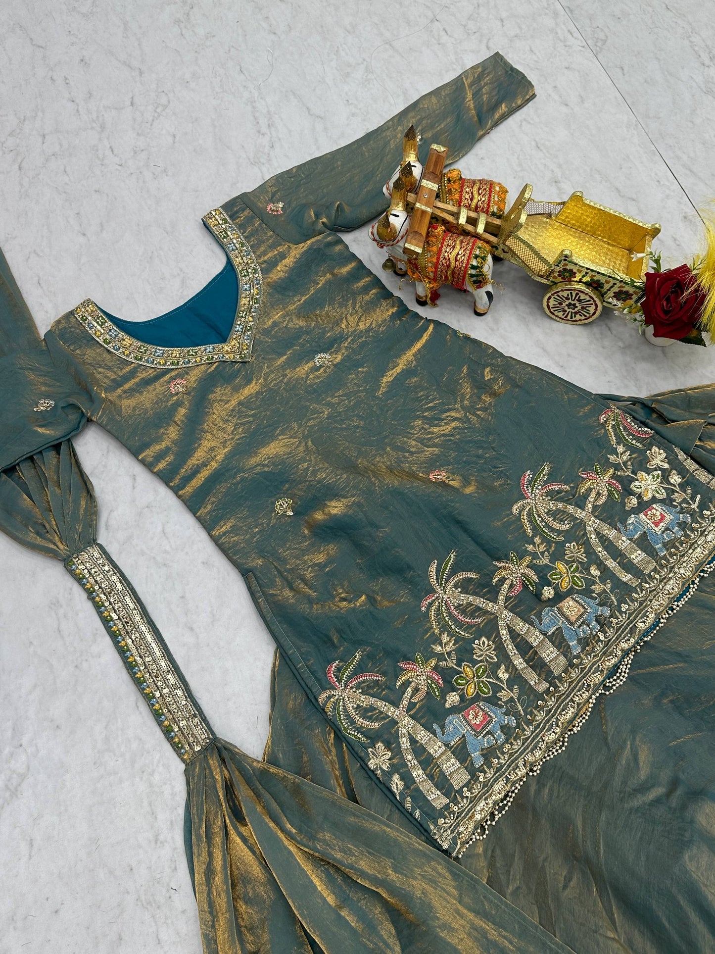RangBhoomi Exclusive Festival Collection: Elegant Lehenga Choli with Heavy Embroidery