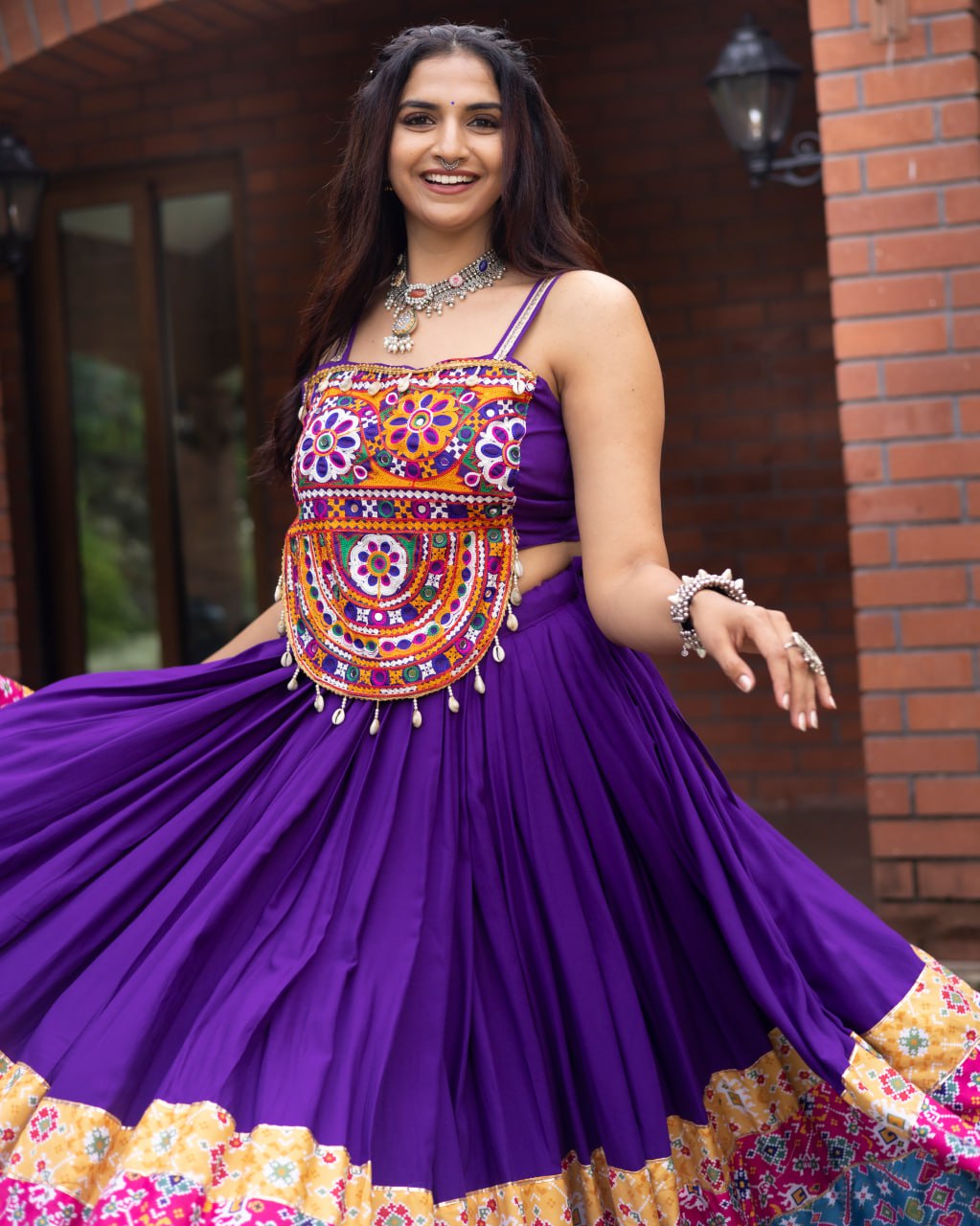 Elegant Ethnic Women's Lehenga Set with Intricately Designed Fancy Top for Festive Celebrations