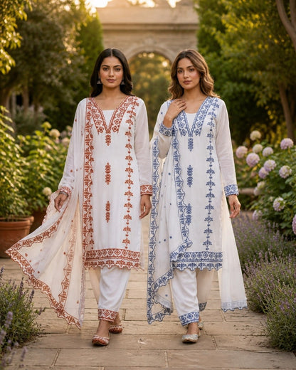 RangBhoomi Premium Ready-to-Wear Top, Bottom, and Dupatta Collection 2026 – Elegant 3-Piece Set