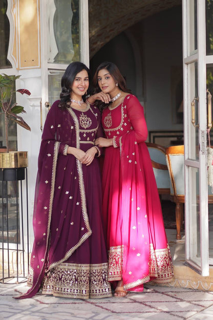 Indian Wedding Gown with Dupatta - Party Wear 2025