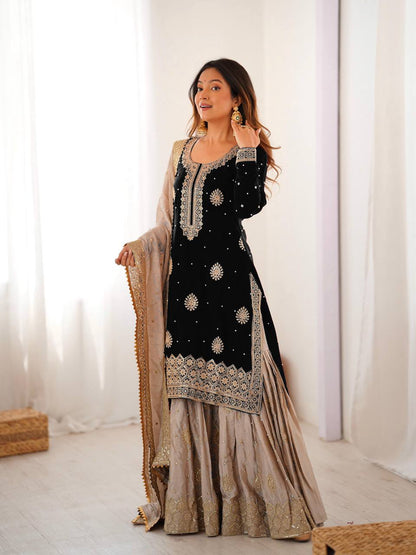 Introducing the New RangBhoomi SP Series: Elegant Chinon Silk Ensemble with Realistic Modeling
