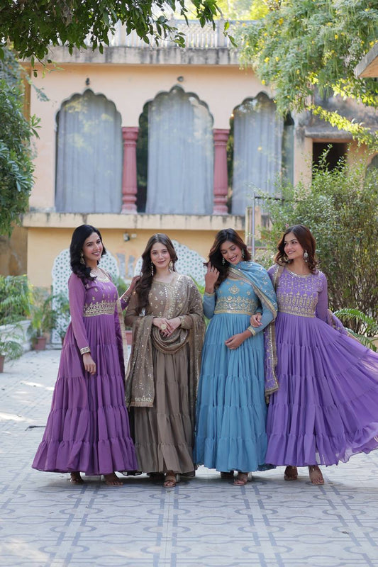 Premium Readymade Full Flaired Gown
